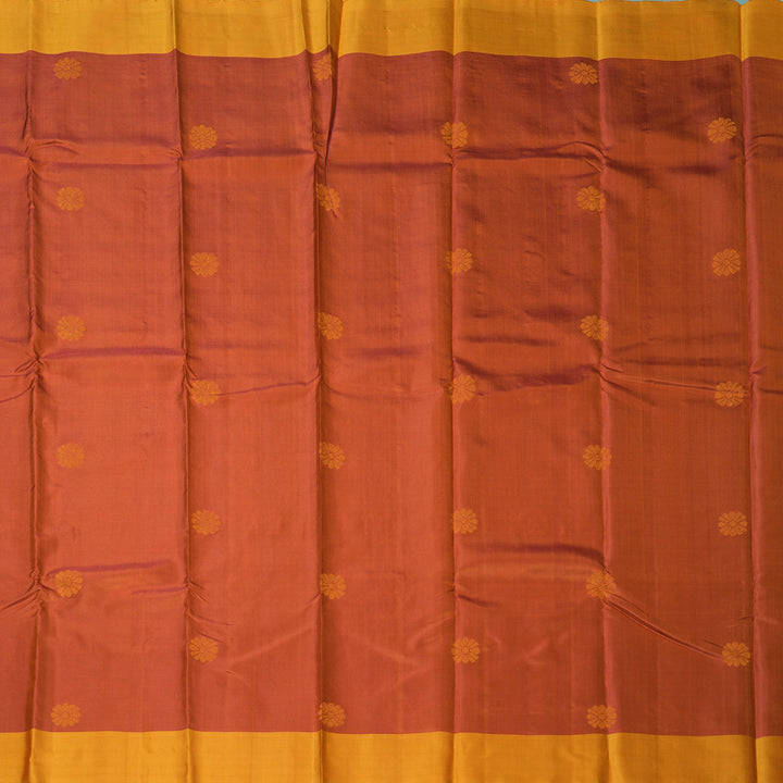Hayagrivas Rust Orange Pure Soft Silk Saree KSBE28I3-3