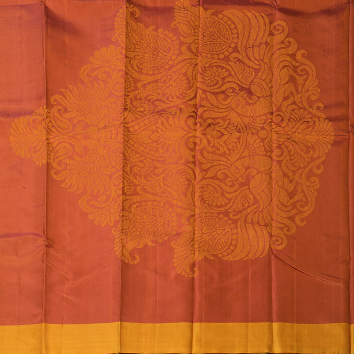 Hayagrivas Rust Orange Pure Soft Silk Saree KSBE28I3-3