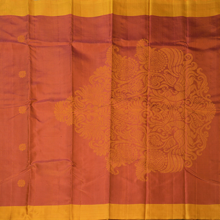Hayagrivas Rust Orange Pure Soft Silk Saree KSBE28I3-3