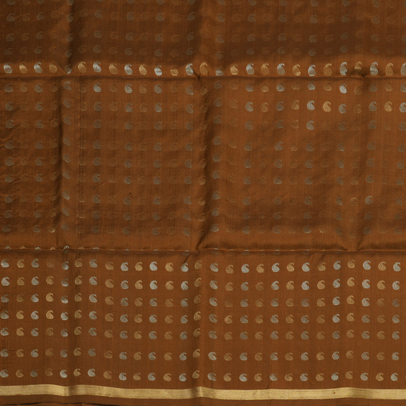 Hayagrivas Rust Brown Pure Soft Silk Saree KSBE28I3-4