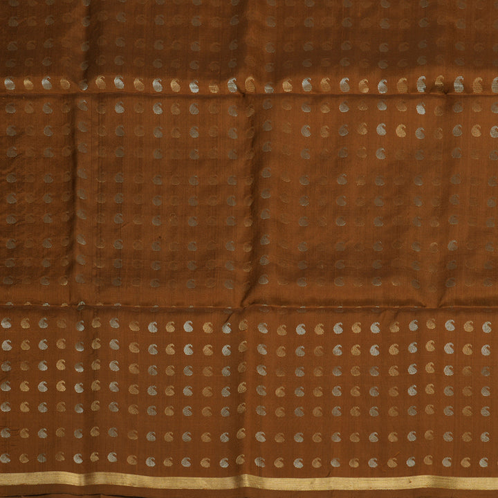 Hayagrivas Rust Brown Pure Soft Silk Saree KSBE28I3-4