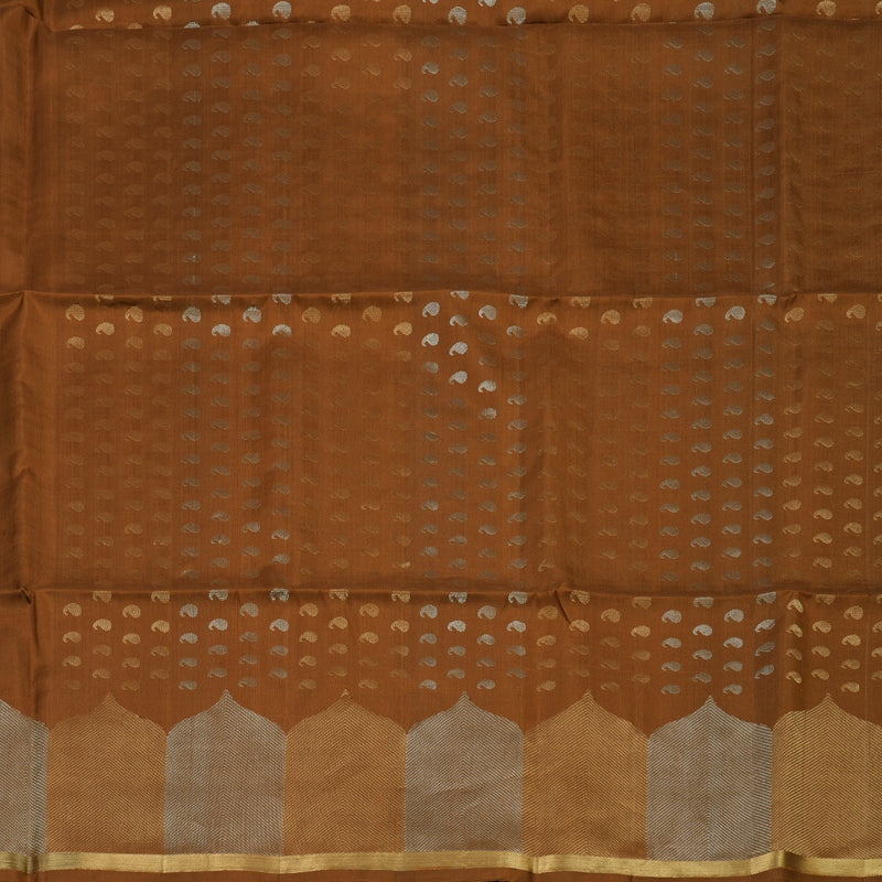 Hayagrivas Rust Brown Pure Soft Silk Saree KSBE28I3-4