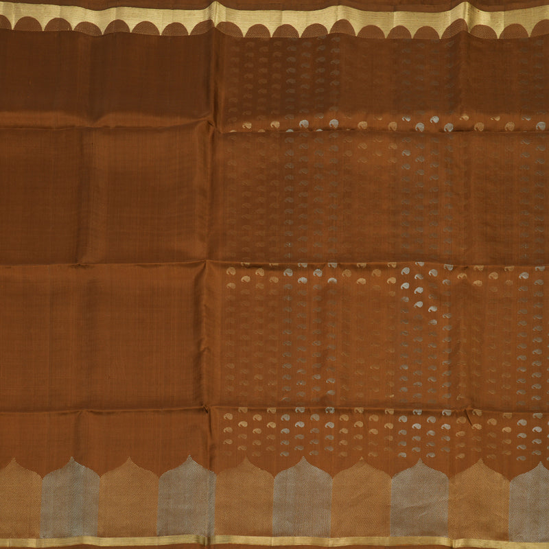 Hayagrivas Rust Brown Pure Soft Silk Saree KSBE28I3-4