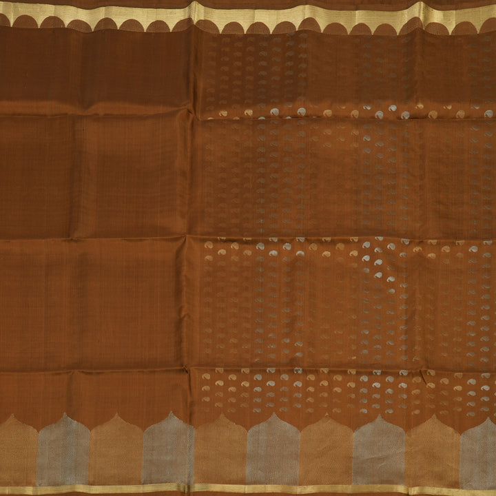 Hayagrivas Rust Brown Pure Soft Silk Saree KSBE28I3-4