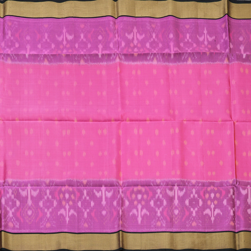 Hayagrivas Fuchsia Pink Handloom Ikkat Soft Silk Saree KSBE28I4-2