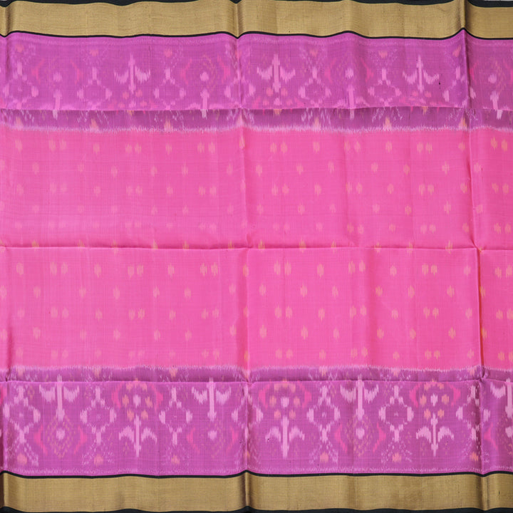 Hayagrivas Fuchsia Pink Handloom Ikkat Soft Silk Saree KSBE28I4-2