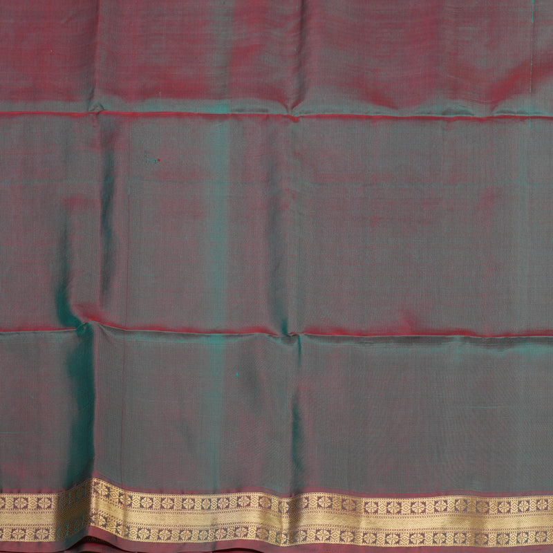 Hayagrivas Blue-Green Handloom Soft Silk Saree KSBE28I4-4