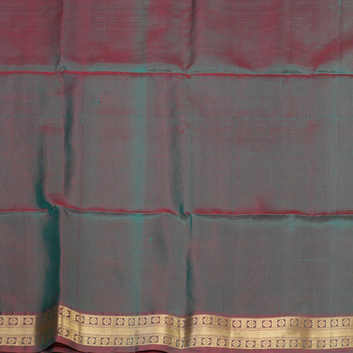 Hayagrivas Blue-Green Handloom Soft Silk Saree KSBE28I4-4