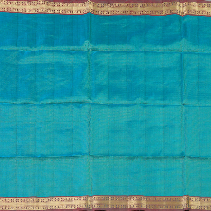 Hayagrivas Blue-Green Handloom Soft Silk Saree KSBE28I4-4