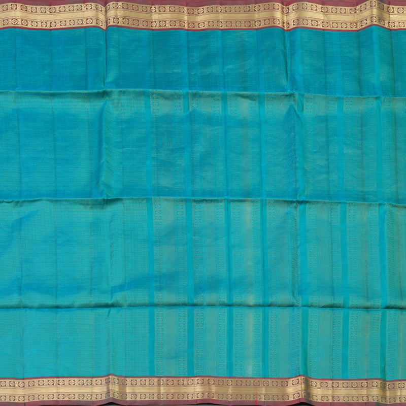 Hayagrivas Blue-Green Handloom Soft Silk Saree KSBE28I4-4