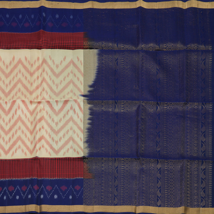 Hayagrivas Sandal Pure Ikkat Soft Silk Saree KSBE28I5-2