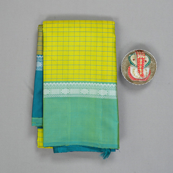 Hayagrivas Handloom Lime Green Kanjivaram Silk Saree KSBE29I6-3