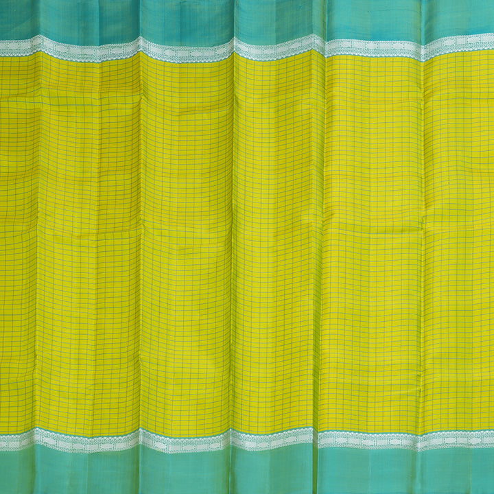 Hayagrivas Handloom Lime Green Kanjivaram Silk Saree KSBE29I6-3
