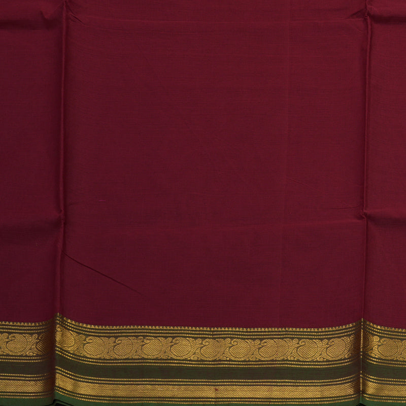Hayagrivas Maroon Pure Chettinad Cotton Saree KSBE2H2-26
