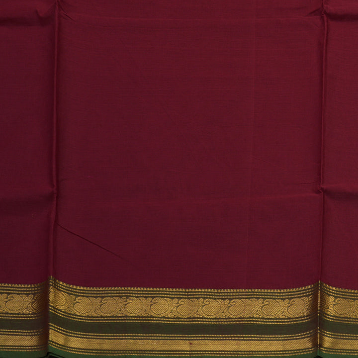 Hayagrivas Maroon Pure Chettinad Cotton Saree KSBE2H2-26