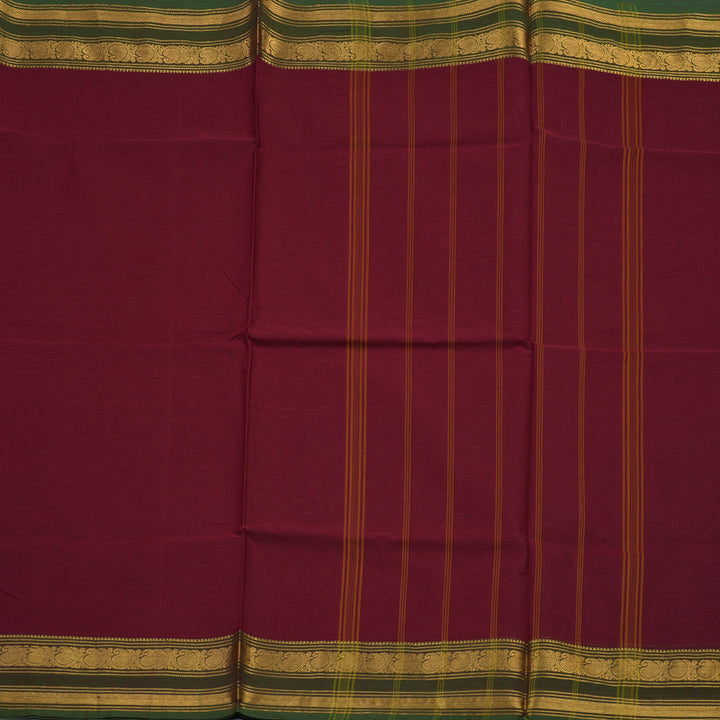 Hayagrivas Maroon Pure Chettinad Cotton Saree KSBE2H2-26