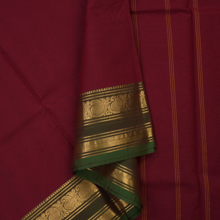 Hayagrivas Maroon Pure Chettinad Cotton Saree KSBE2H2-26