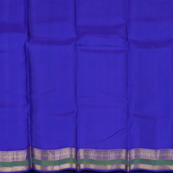 Hayagrivas Handloom Sky Blue Kanjivaram Silk Saree with Blue border KSBE32J6-1