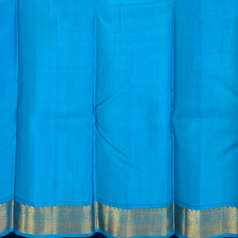 Hayagrivas Handloom Rose Pink Kanjivaram Silk Saree with Aqua Blue Border KSBE40J10-4