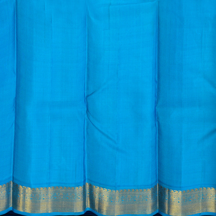 Hayagrivas Handloom Rose Pink Kanjivaram Silk Saree with Aqua Blue Border KSBE40J10-4