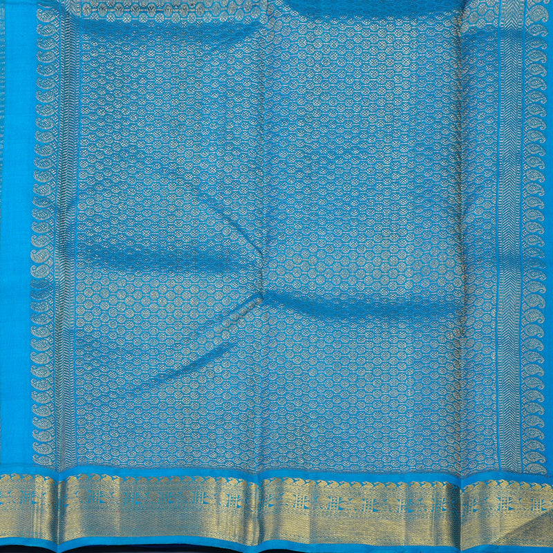 Hayagrivas Handloom Rose Pink Kanjivaram Silk Saree with Aqua Blue Border KSBE40J10-4