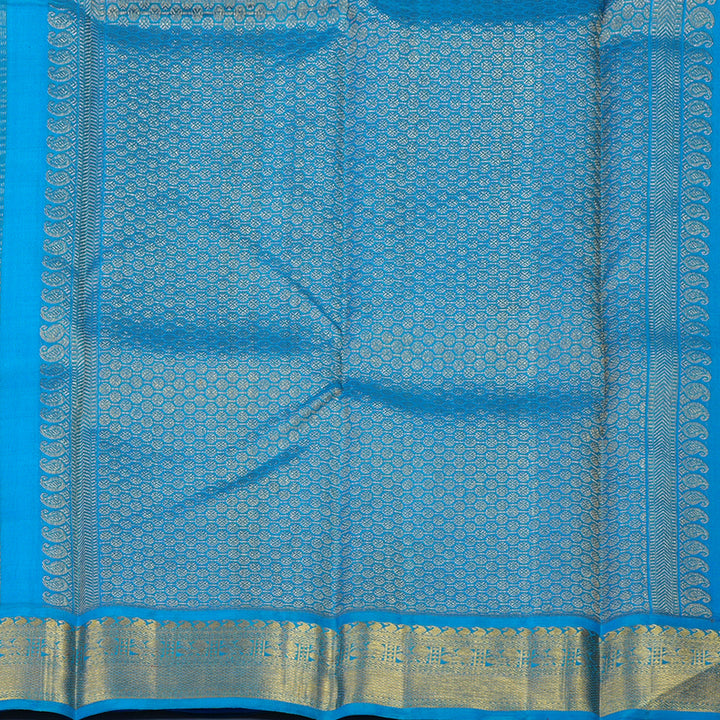 Hayagrivas Handloom Rose Pink Kanjivaram Silk Saree with Aqua Blue Border KSBE40J10-4