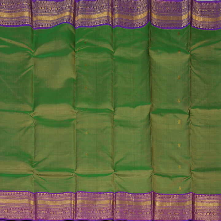 Hayagrivas Handloom Mint Green Kanjivaram Silk Saree with Purple Border KSBE42J7-2