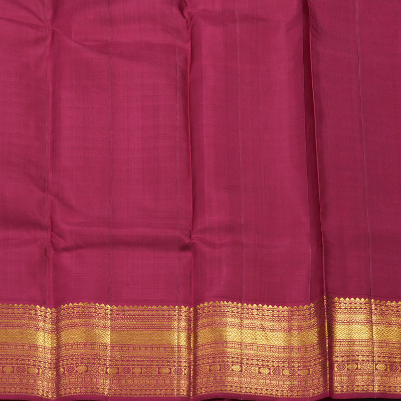 Hayagrivas Handloom Brown Kanjivaram Silk Saree with Dark Pink Border KSBE42J7-7