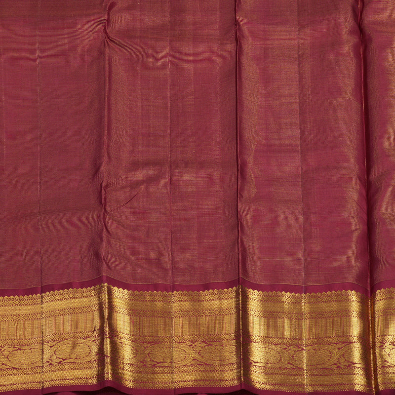 Hayagrivas Handloom MS Blue Kanjivaram Silk Saree with Maroon Border KSBE42J8-4