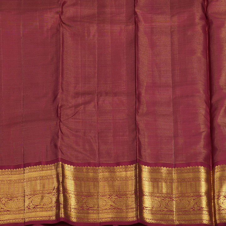 Hayagrivas Handloom MS Blue Kanjivaram Silk Saree with Maroon Border KSBE42J8-4