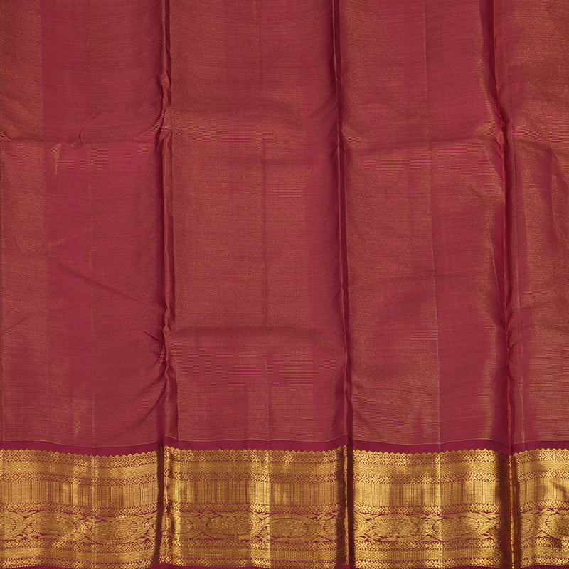Hayagrivas Handloom Yellow Kanjivaram Silk Saree with Maroon Border KSBE42J8-5