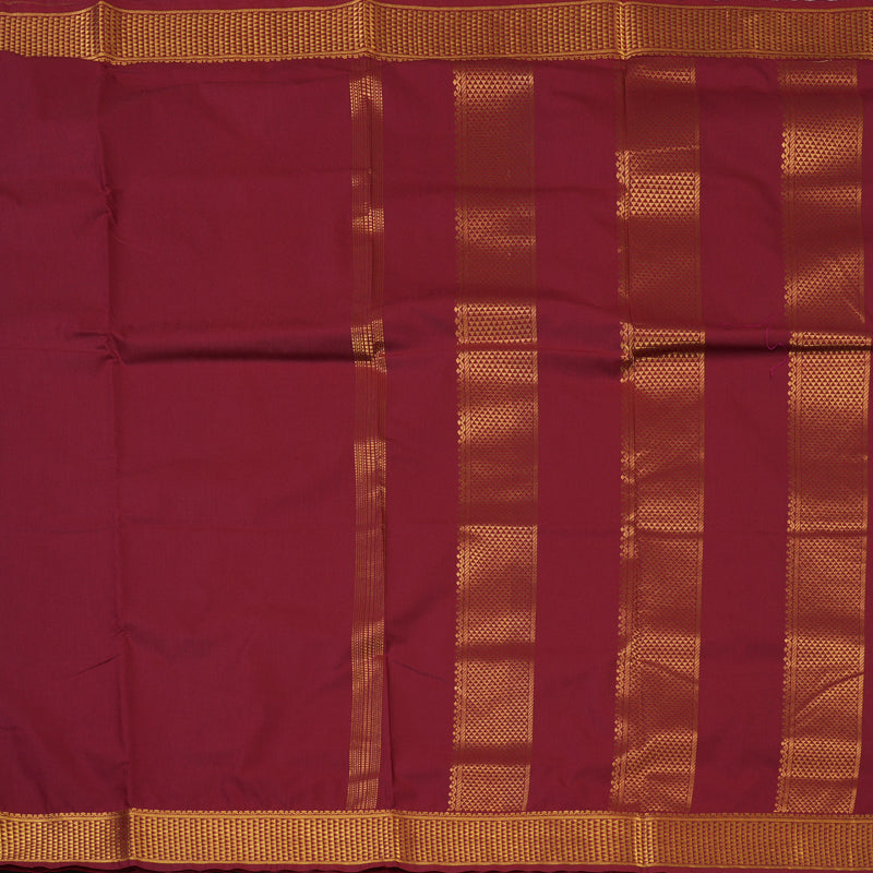 Hayagrivas Maroon Ten Yards Semi Silk Saree KSBE46J3-1