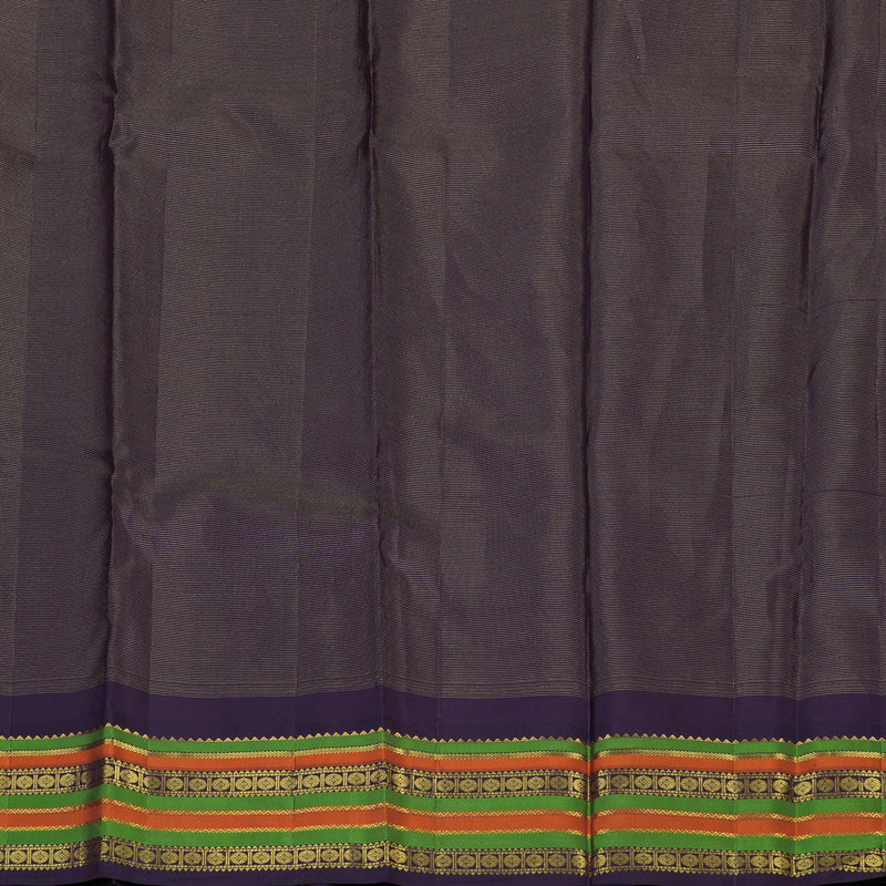 Hayagrivas Handloom Sandal Kanjivaram Silk Saree with Plum Purple Border KSBE4H11-1