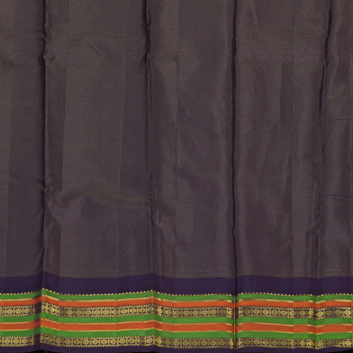 Hayagrivas Handloom Sandal Kanjivaram Silk Saree with Plum Purple Border KSBE4H11-1