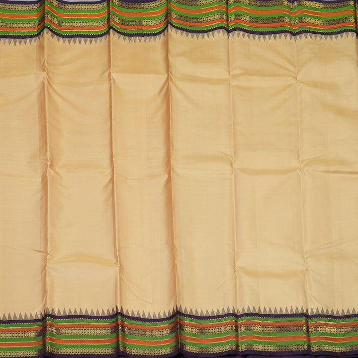 Hayagrivas Handloom Sandal Kanjivaram Silk Saree with Plum Purple Border KSBE4H11-1