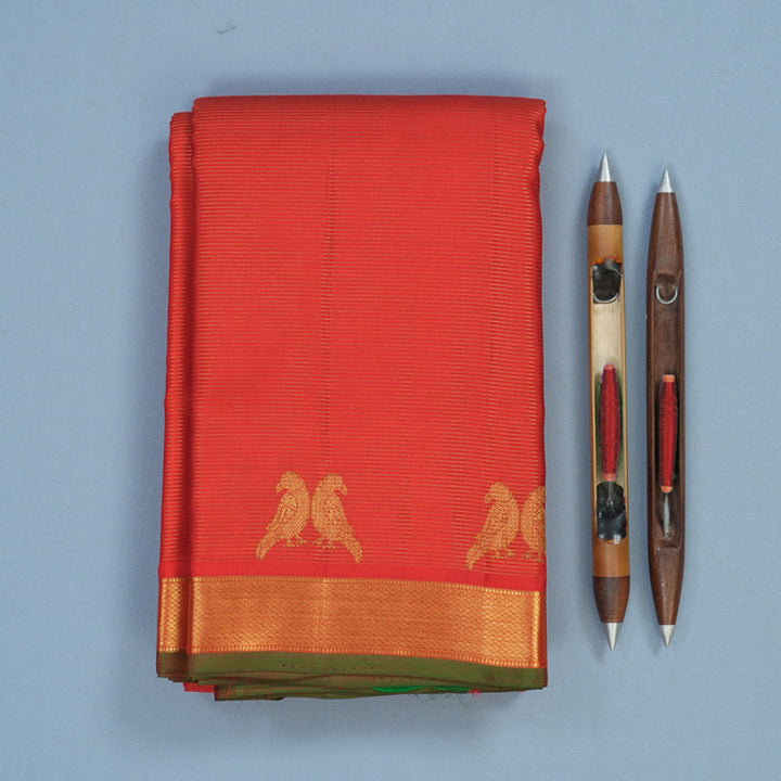 Hayagrivas Handloom Red Kanjivaram Silk Saree KSBE4H13-2