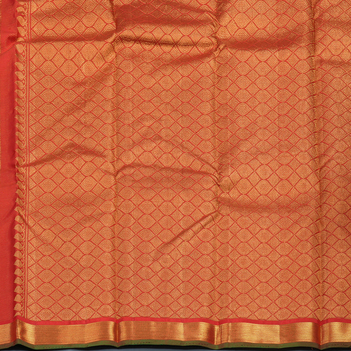 Hayagrivas Handloom Red Kanjivaram Silk Saree KSBE4H13-2