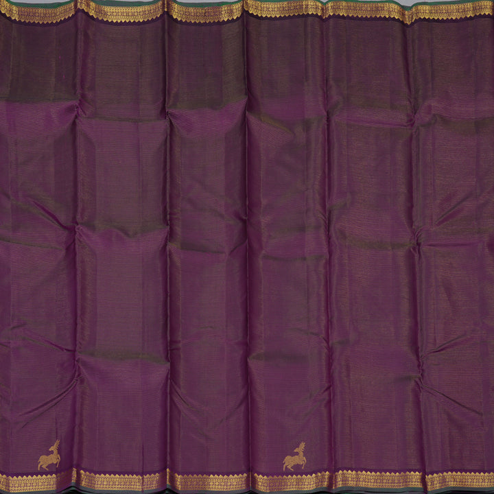 Hayagrivas Handloom Violet Kanjivaram Silk Saree KSBE4H13-3