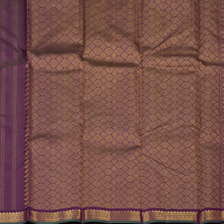 Hayagrivas Handloom Violet Kanjivaram Silk Saree KSBE4H13-3