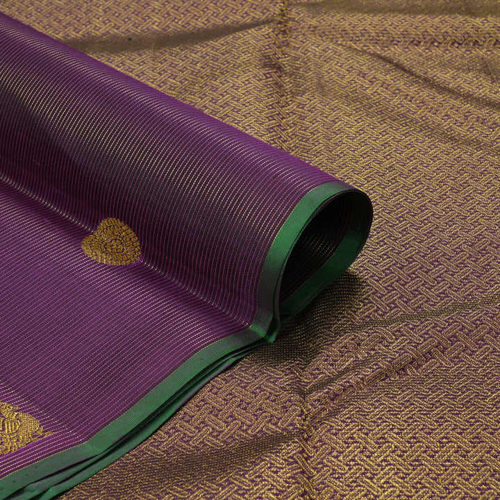 Hayagrivas Handloom Purple Kanjivaram Silk Saree KSBE4H14-1