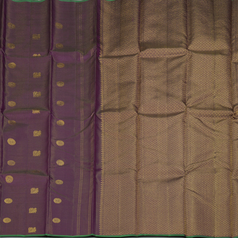 Hayagrivas Handloom Purple Kanjivaram Silk Saree KSBE4H14-1