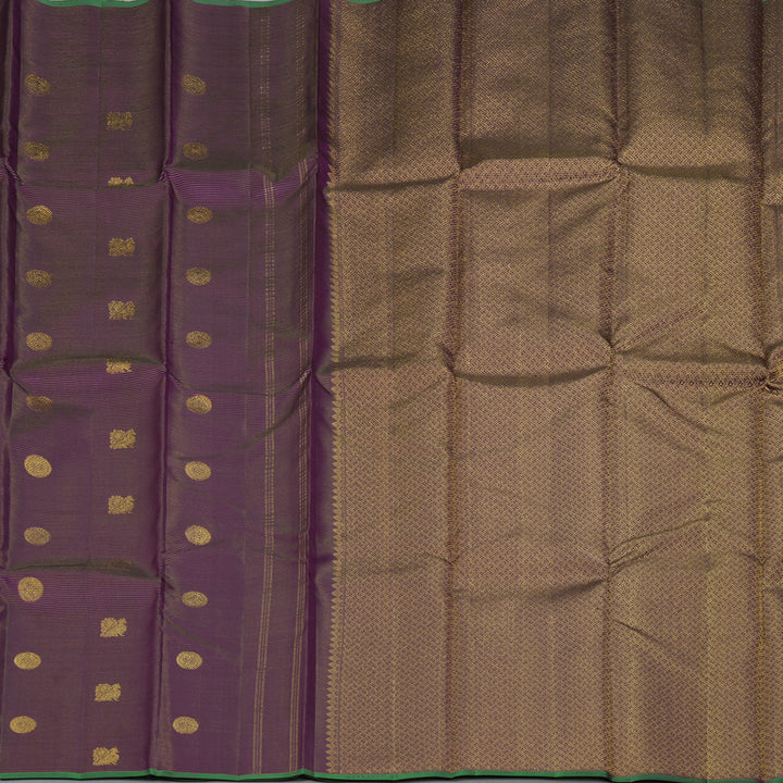 Hayagrivas Handloom Purple Kanjivaram Silk Saree KSBE4H14-1