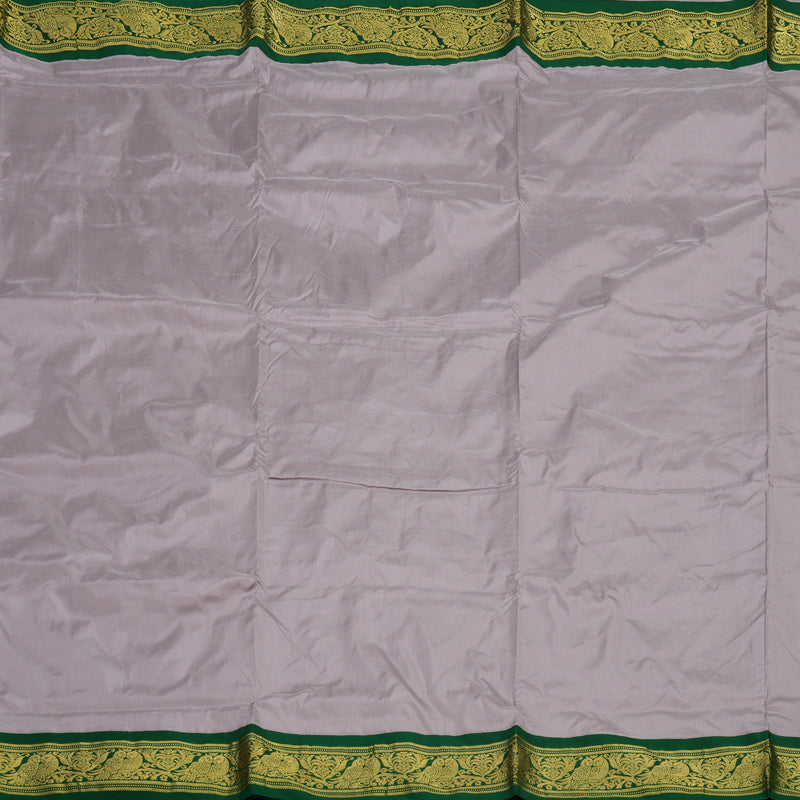 Hayagrivas Handloom Dusky Lilac Ten Yards Silk Madisar Saree KSBE59K1-1