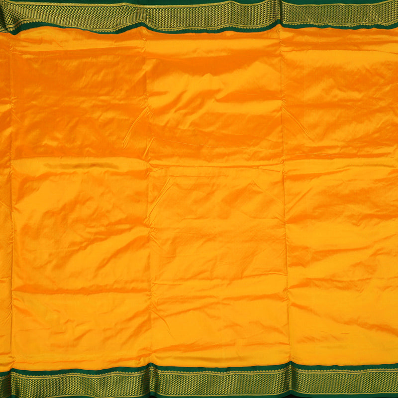 Hayagrivas Handloom Mango Yellow Ten Yards Silk Madisar Saree KSBE59K1-11
