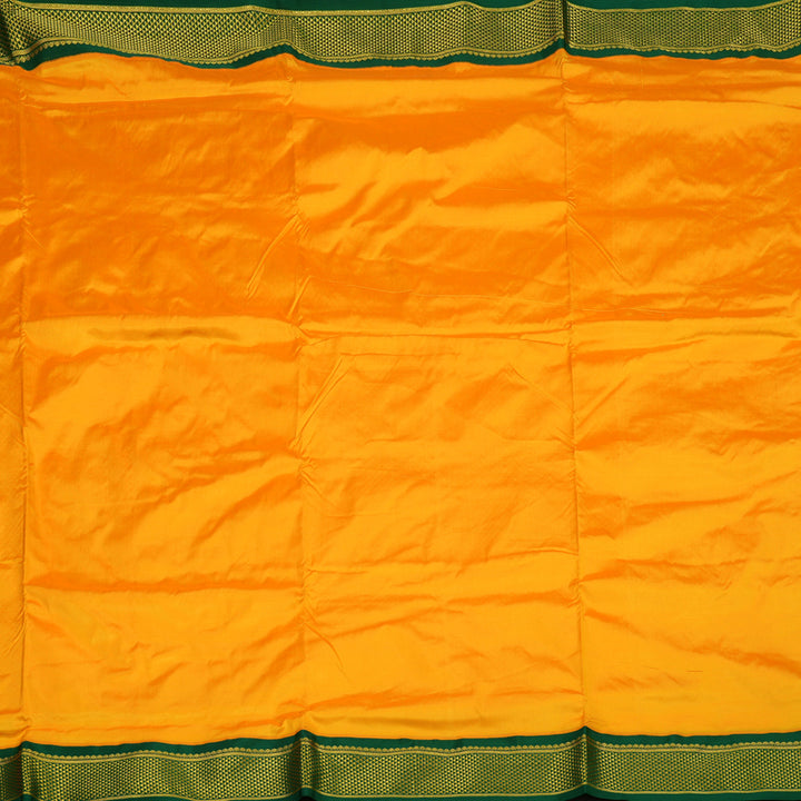 Hayagrivas Handloom Mango Yellow Ten Yards Silk Madisar Saree KSBE59K1-11