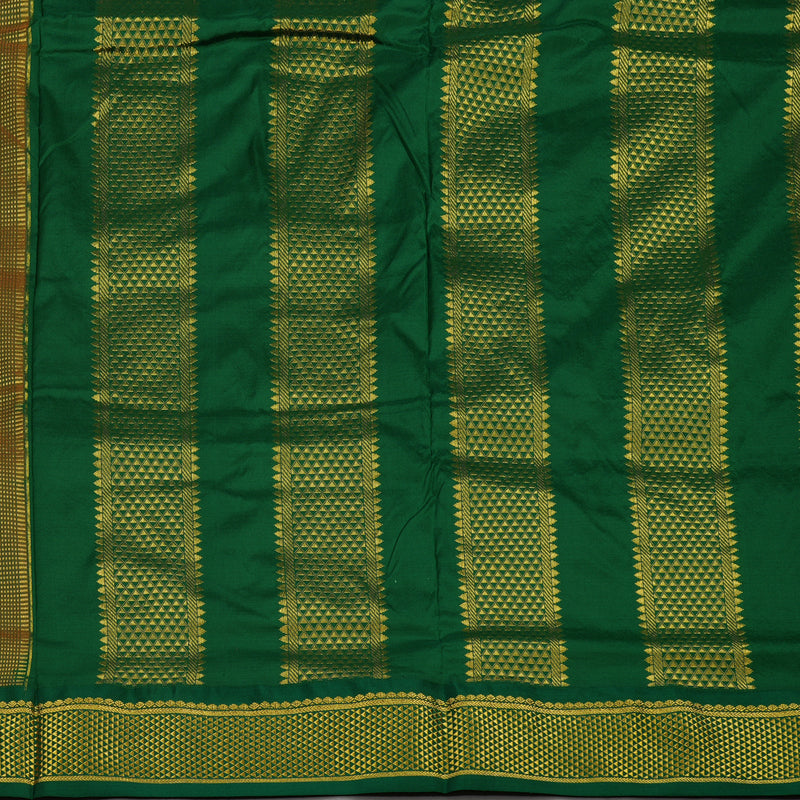 Hayagrivas Handloom Mango Yellow Ten Yards Silk Madisar Saree KSBE59K1-11