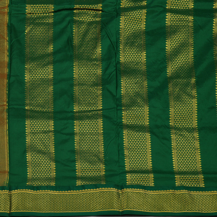 Hayagrivas Handloom Mango Yellow Ten Yards Silk Madisar Saree KSBE59K1-11
