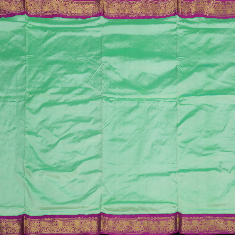 Hayagrivas Handloom Pastel Green Ten Yards Silk Madisar KSBE59K1-23