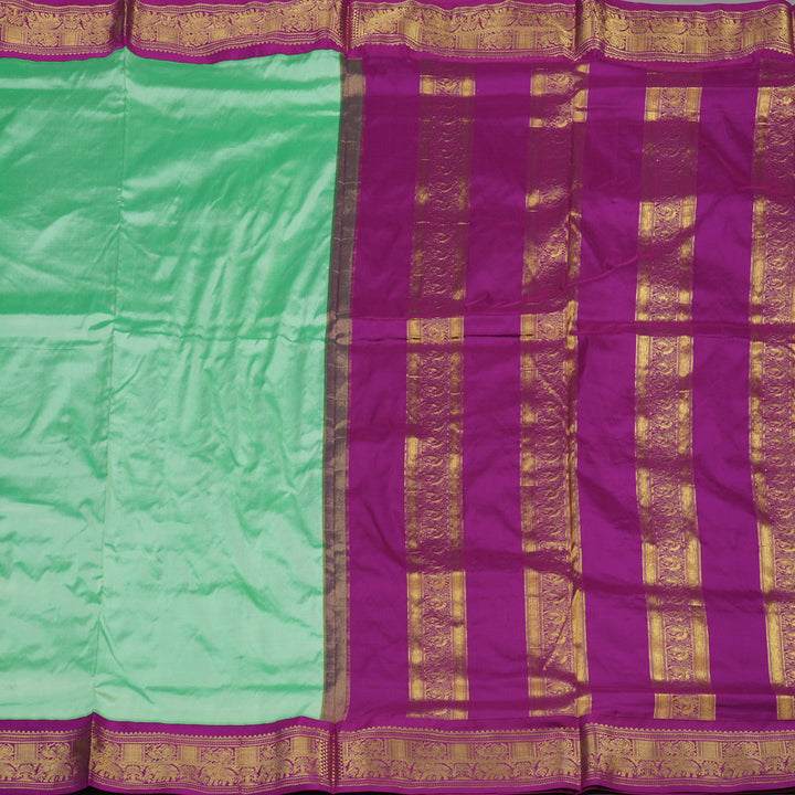 Hayagrivas Handloom Pastel Green Ten Yards Silk Madisar KSBE59K1-23