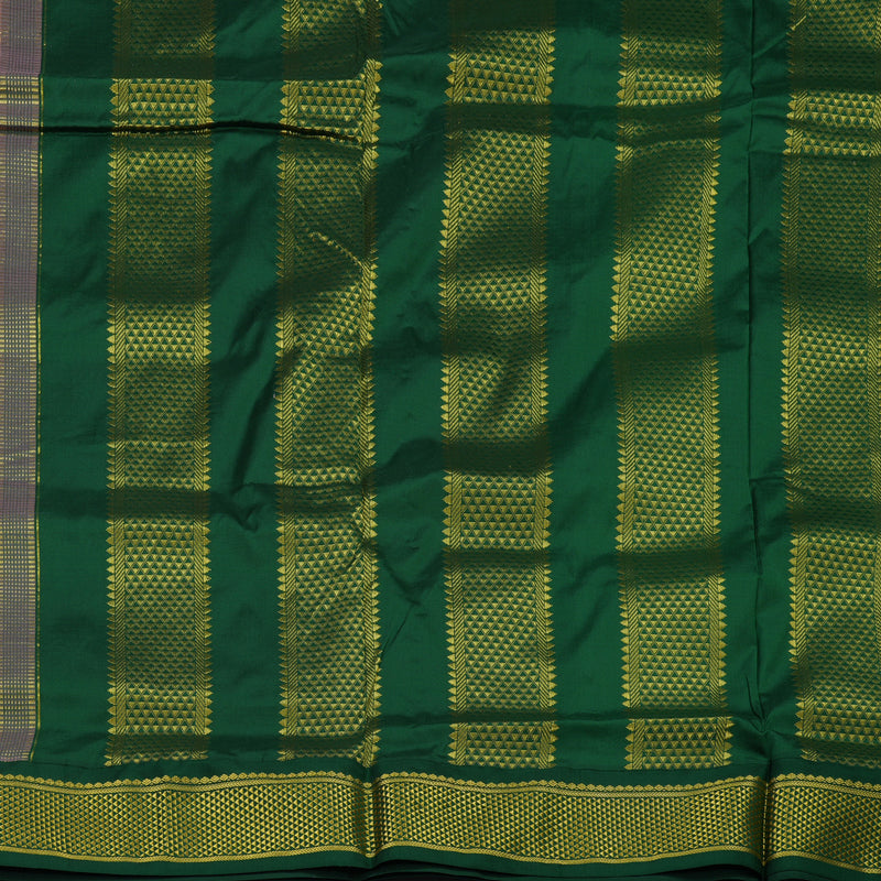 Hayagrivas Handloom Rose Pink Ten Yards Silk Saree with Ganga Jamuna Border KSBE59K1-7